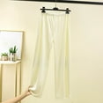 thumbnail image 1 of Sunvit-Panties Pajamas Womens Beige Wide Leg Pants 100% Polyester Elastic Waist Soft Breathable Machine Washable Plus Size (M-XXL) for Daily/Office/Weekend,Size XL, 1 of 5