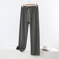 thumbnail image 1 of VONCOS Pajamas Womens Dark Gray Plaid Pajama Pants - Soft Stretch Nylon Spandex, Wide Leg, Plus Size Elastic Waist Drawstring, Sizes L to XXXL,Size XL, 1 of 5