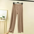 thumbnail image 1 of Sunvit-Panties Pajamas Womens Khaki Wide Leg Pants 100% Polyester Elastic Waist Soft Breathable Plus Size (M-XXL) Machine Washable for Daily/Office/Weekend Outings,Size 2XL, 1 of 5