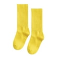 thumbnail image 1 of Sunvit-Panties Unisex Kids Cotton Socks 3-10 Years - Yellow Mid-Calf/Knee-High Ribbed, Reinforced Toe, Sizes 100/120/140,Size 5-8T, 1 of 2