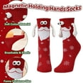 thumbnail image 1 of Sunvit-Panties Unisex Magnetic Hand-Holding Christmas Socks - Crew Length, Santa Design with 3D Googly Eyes, Red, One Size for Adults/Teens, Holiday Stocking Stuffer,Size Free Size, 1 of 6