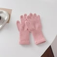thumbnail image 1 of Sunvit-Panties Unisex Pink Winter Knit Cotton Gloves - Touchscreen Compatible, One Size Fits Most, Warm Ribbed Cuff for Fall & Winter Daily Activities,Size Free Size, 1 of 4