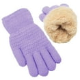 thumbnail image 1 of Sunvit-Panties Unisex Purple Kids Winter Gloves 6-13 Years, Warm Knitted Cotton with Plush Lining, Finger-Separate Cold Weather Gloves for School/Outdoor,Size 6-13 T, 1 of 2