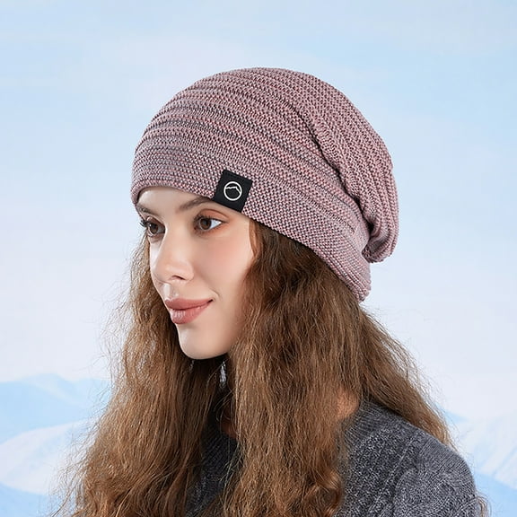 Sunvit-Panties Warm Slouchy Beanie - Women and Men Pink Acrylic Knit Winter Hat, One Size Fits Most Adults for Daily & Outdoor Cold Weather,Size Free Size