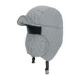 thumbnail image 1 of Sunvit-Panties Women and Men Gray Winter Trapper Hat, Quilted Warm Acrylic Hat with Windproof Visor & Lining, for Outdoor Activities Skiing Hiking, Free Size Fits Most Adults,Size Free Size, 1 of 1