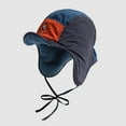 thumbnail image 1 of Sunvit-Panties Women and Men Navy Winter Trapper Hat - Fleece Lined Warm Hat with Color Block Embroidery, Adjustable Ear Flaps & UPF 50+ for Cold Outdoor/Daily Use,Size Free Size, 1 of 3