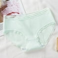 thumbnail image 1 of Sunvit-Panties Womens Cotton Bikini Panties - Green, Size L, Soft Breathable, Lace-Trimmed, All-Day Comfort, Sensitive Skin-Friendly for Daily Wear, 1 of 3