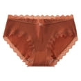 thumbnail image 1 of Sunvit-Panties Womens Cotton Bikini Underwear with Lace Trim - Soft Breathable, Everyday Wear, Brown, Size L, Elastic Waist with Bow, Moderate Coverage for Sensitive Skin, 1 of 2