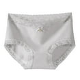 thumbnail image 1 of Sunvit-Panties Womens Cotton Mid-High Waisted Bikini Cut Underwear - Lace Trim, Skin-Friendly Gray Style, Size XL, Comfortable All-Day Everyday Wear, 1 of 2