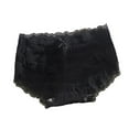 thumbnail image 1 of Sunvit-Panties Womens Cotton Underwear - Mid-Rise Lace Trim, Soft Breathable Daily Wear for Women, Size L, Black, Scalloped Edge & No Visible Lines, 1 of 2