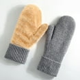 thumbnail image 1 of Sunvit-Panties Womens Gray Winter Mittens - Warm Plush Lined, One Size Fits Most Cold Weather Gloves,Size Free Size, 1 of 8