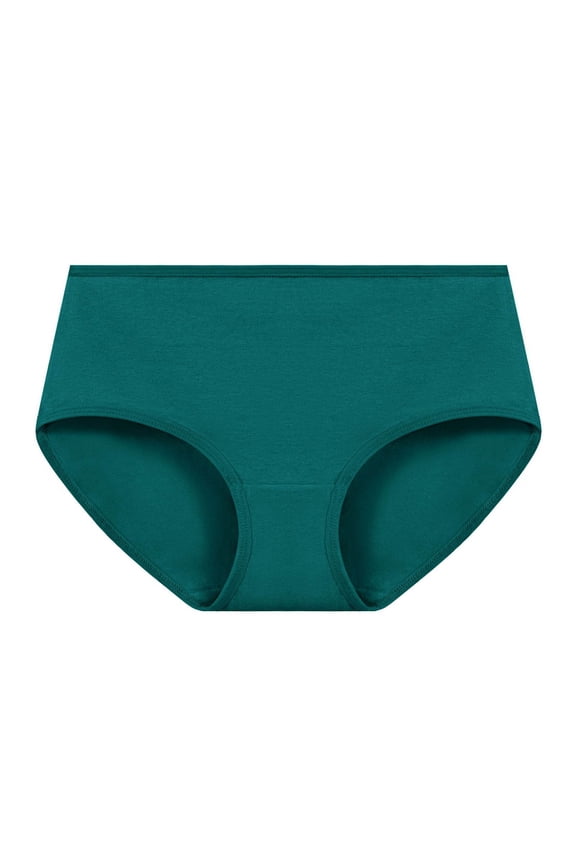 Womens High-Waisted Briefs - Nylon Spandex, Army Green Size XL, Tummy Support & All-Day Comfort, Non-Irritating Wide Waistband, Solid Color Daily Wear Underwear