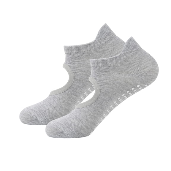 Sunvit-Panties Womens Low Cut Ankle Socks Non Slip with Silicone Grip Dots - Gray, Stretchy Nylon Spandex, One-Size-Fits-Most for Yoga, Home & Casual Wear,Size Free Size