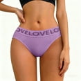 thumbnail image 1 of Sunvit-Panties Womens Low-Rise Bikini Briefs - Wide "LOVE" Waistband, Nylon Spandex Blend, Soft Stretch & Breathable, Purple, Size XL, 1 of 7