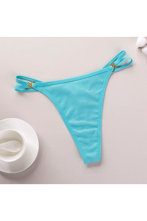 Womens Nylon Spandex Seamless Thong Underwear - Soft Stretch, No Panty Lines, Green, Size L, Daily Wear for Leggings & Dresses