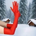 thumbnail image 1 of Sunvit-Panties Womens Red Vintage Opera Gloves - 17.72" (45cm) Elbow Length, One Size Fits Most Polyester Spandex, Formal Cosplay Gloves for Female,Size Free Size, 1 of 3