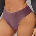 thumbnail image 1 of Sunvit-Panties Womens Ribbed Bikini Underwear - Size XL, Brown | Mid-Rise Nylon Spandex, Soft Breathable for Daily & Everyday Wear, 1 of 9