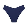 thumbnail image 1 of Sunvit-Panties Womens Seamless Cheeky Thong Underwear - 100% Polyester, V-Front Waistband, No VPL, Soft Stretch, Dark Blue, Size XL - Ideal for Tight Dresses & Leggings, 1 of 2