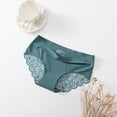 thumbnail image 1 of Sunvit-Panties Womens Seamless Mid-Rise Panties Nylon Spandex VPL-Free Lace Trim Wide Soft Waistband Green Size L All-Day Comfort Everyday Wear, 1 of 3