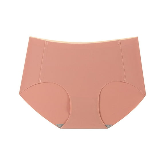 Sunvit-Panties Womens Seamless Mid-Rise Underwear - Pink, Size L - No Panty Lines, Anti-Chafing, Hygienic Crotch Lining - Soft Nylon for Daily Wear