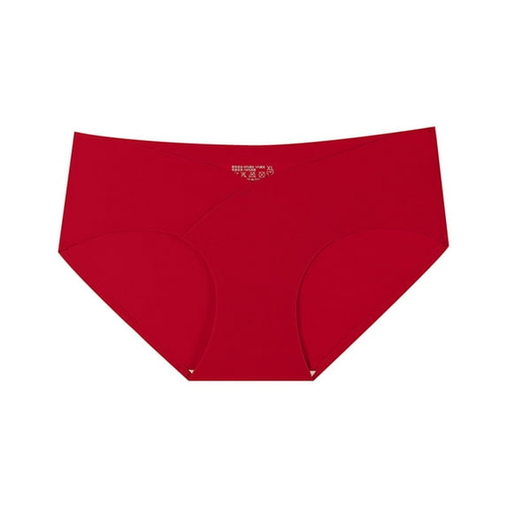 Sunvit-Panties Womens Seamless No Show Bikini Underwear - Soft Nylon, Comfortable for Daily Wear, Fits Form-Fitting Outfits, Size XL, Color Red