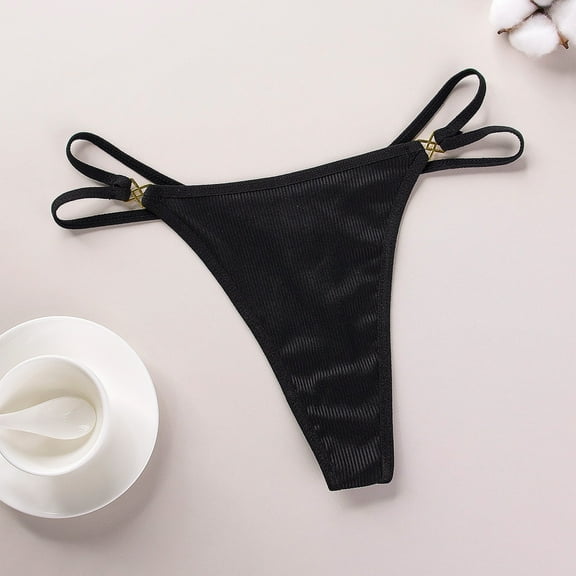 Sunvit-Panties Womens Seamless Thong Underwear - Comfortable Nylon Spandex, No Panty Lines, Black Size XL - Stretchy for Daily Wear & Form-Fitting Dresses