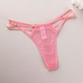thumbnail image 1 of Sunvit-Panties Womens Thong Underwear - 100% Polyester Sheer Mesh, Strappy Adjustable Straps, Breathable, Pink Color, Size XL - Intimate & Daily Lingerie, 1 of 7