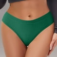thumbnail image 1 of Sunvit-Panties Womens Thong Underwear, Green Size XL - Soft Stretchy Nylon Spandex, No Show VPL-Free Low Rise, Ribbed Design for Everyday Wear & Form-Fitting Clothes, 1 of 9