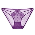 thumbnail image 1 of Sunvit-Panties Womens Triangle Panties, Nylon Spandex Sheer Mesh w/Lace Butterfly, Purple, Free Size, Comfort Stretch, 1 of 2