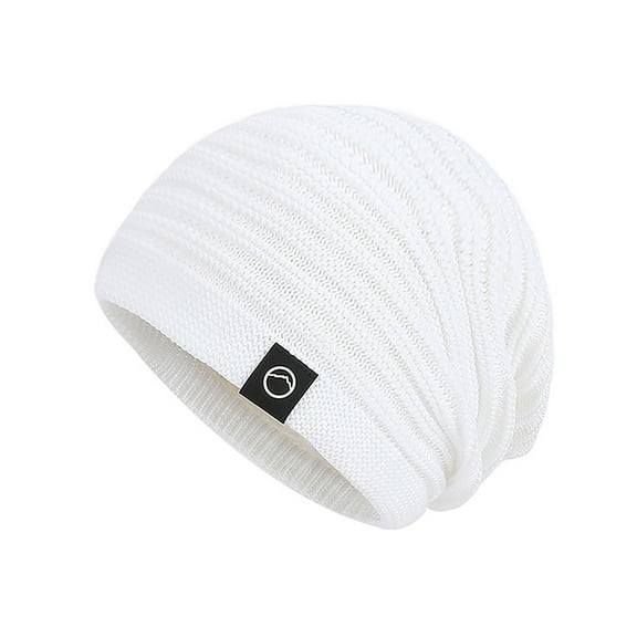 Sunvit-Panties Womens White Slouchy Knit Beanie - Soft Acrylic Winter Hat, One Size Fits Most Adults, Warm Casual Cap for Daily Wear & Outdoor Activities,Size Free Size