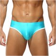 thumbnail image 1 of Sunvit-Panties Young Mens Nylon Spandex Stretch Briefs - Low-Rise with Contrasting Trim, Soft Smooth, Sky Blue, Size M - Great for Daily/Gym/At-Home Wear, 1 of 4
