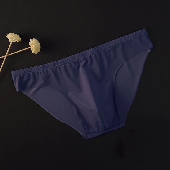 VONCOS Young Mens Size M Sheer Bikini Briefs - Stretchy Nylon Spandex, Breathable No-Show Everyday Wear, Gray