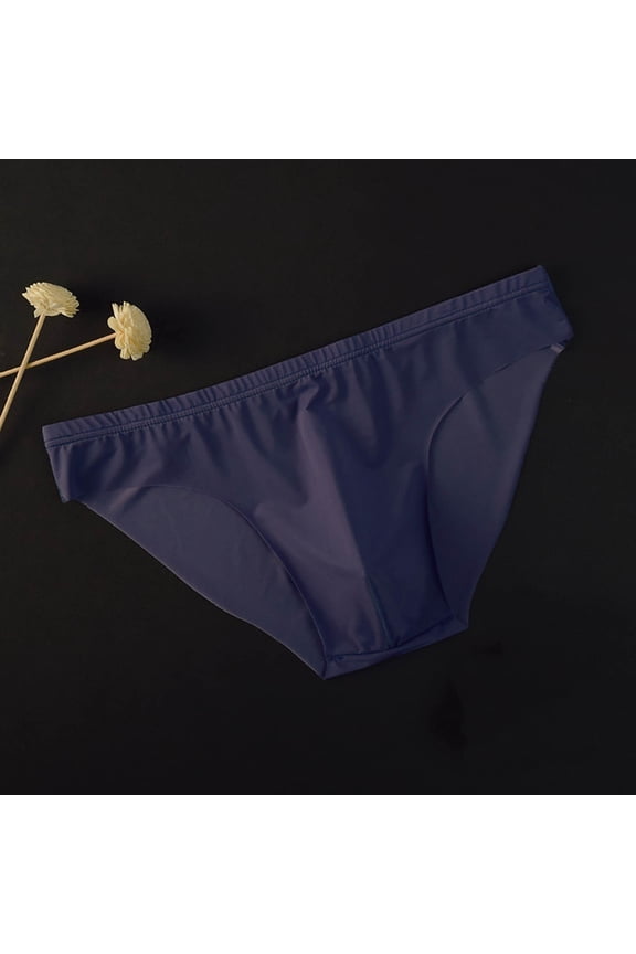 Young Mens Size M Sheer Bikini Briefs - Stretchy Nylon Spandex, Breathable No-Show Everyday Wear, Gray
