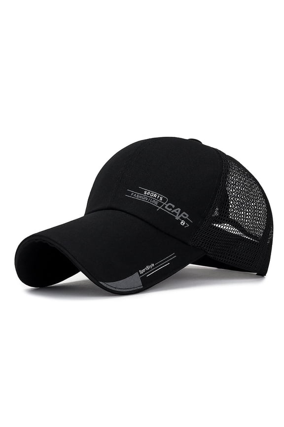 Solid Mesh Baseball Cap Adjustable Twill Mesh Trucker Hat
