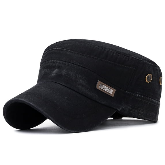 Sunvit Womens Baseball Caps- Fashion Unisex Military Style Flat Cap Vintage Baseball Cap Sport Sun Hat #23 Black