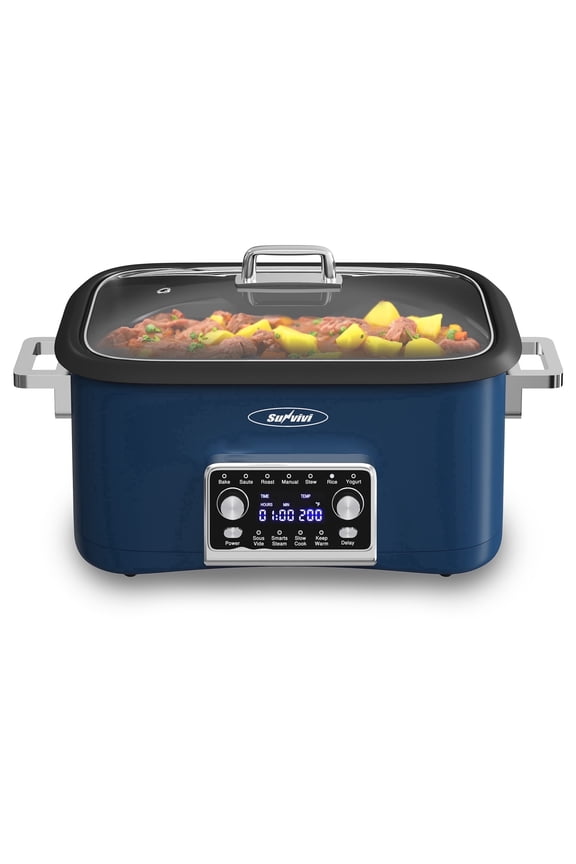 12-in-1 Digital Slow Cooker Programmable Multi-Cooker, 8 Qt, Auto Shut-Off