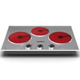 thumbnail image 1 of Sunvivi 1800W Three-burner portable electric ceramic stove - knob control, indicator light, compatible with all cookware, suitable for a variety of cooking scenarios, silver, 1 of 8