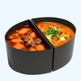 thumbnail image 1 of Sunvivi 2-in-1 Silicone Slow Cooker Liners, Reusable Divider Insert for 6QT Crock Pot, Bpa Free, Dishwasher Safe, Grey, 1 of 9