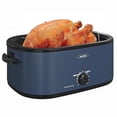 thumbnail image 1 of Sunvivi Roaster Oven with Self-Basting Lid, 22qt Electric Roaster with Removable Pan & Rack, Turkey Roaster Oven with Defrost & Warm Function, Stainless Steel,Blue, 1 of 14