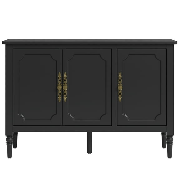 Sunvivi 3-Door Storage Cabinet, Sideboard Cabinet with Adjustable Shelves, Ideal for Entryway, Living Room, Dining Room