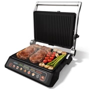 Sunvivi 3-in-1 Electric Indoor Grill & Griddle, 1600W Panini Press Sandwich Maker with 180  Flat Open, Nonstick Plates, Locking Lid