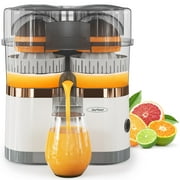 Sunvivi Dual-Head Electric Citrus Juicer with Cleaning Brush, for Fresh Orange, Lemon, Lime, Kiwi, Grapefruit