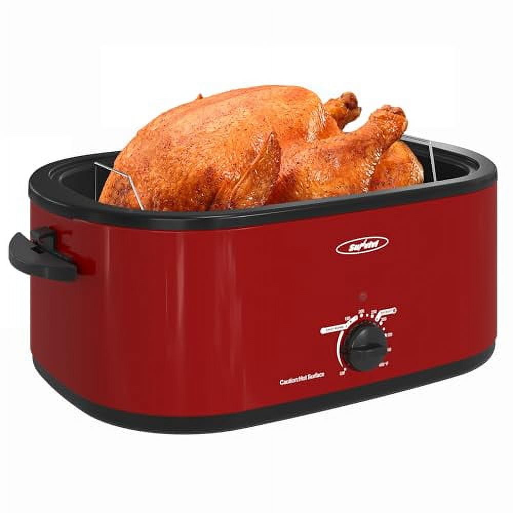 SUNVIVI 20 Quart Turkey Electric Roaster Oven with SelfBasting Lid
