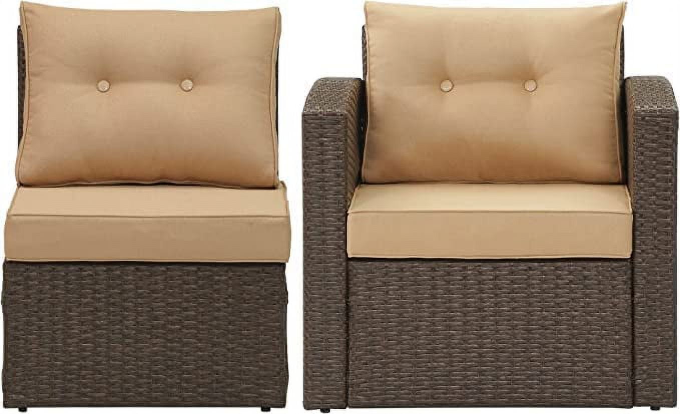 Sunvivi Patio Furniture Set with Cushions, PE Wicker Outdoor