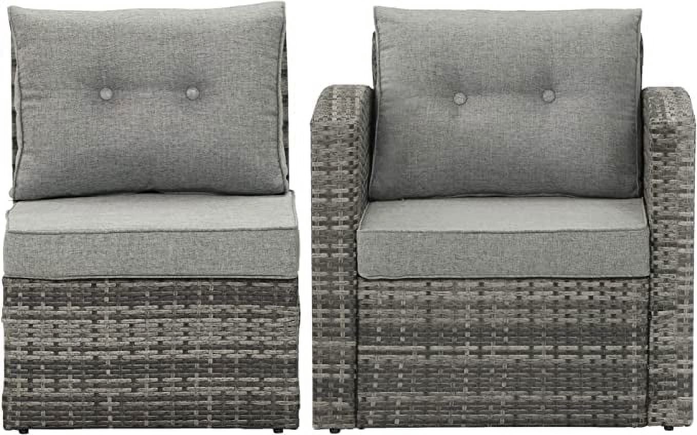Sunvivi Patio Furniture Set with Cushions, PE Wicker Outdoor