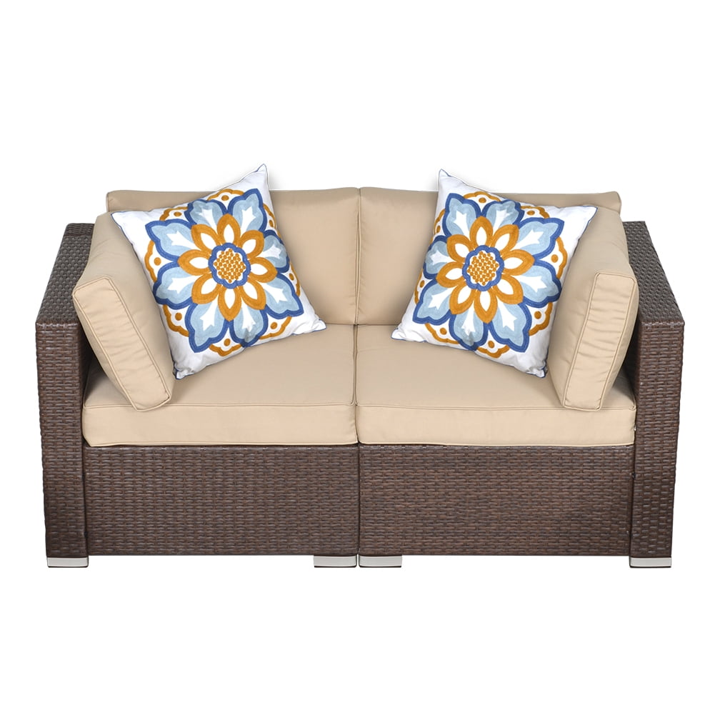 Sunvivi Patio Furniture Set with Cushions, PE Wicker Outdoor