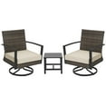 thumbnail image 1 of Sunvivi Patio Swivel Dining Chairs with 360-Degree Rotating, All Weather Rattan Chairs with Water-resistant Cushions & Metal Frame, Modern Outdoor Rocking Chair for Porch, Bistro, Balcony, 1 of 9