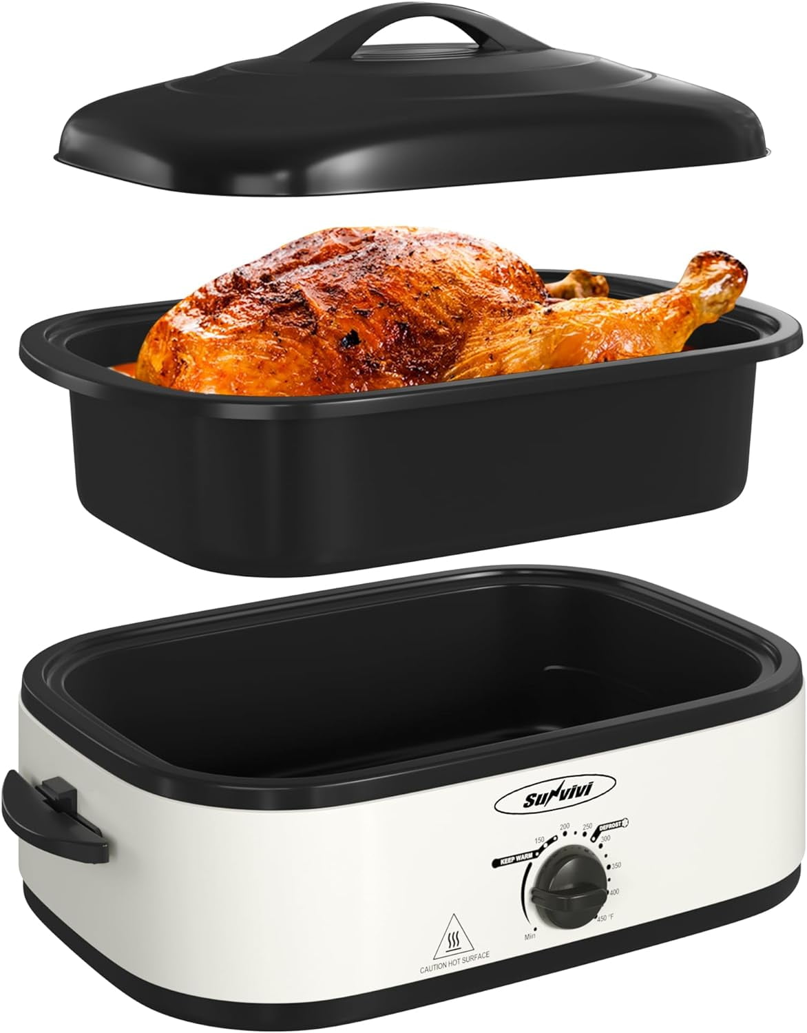 Oster Rival 18Quart Roaster Oven, White