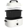 thumbnail image 1 of RoyalCraft 24 Quart Electric Roaster Oven Turkey Roaster with Lid Electric Roasters with Removable Pan Large Roaster,Visible & Self-basting Lid, Fast Heating & Thaw/warming Setting, White, 1 of 8