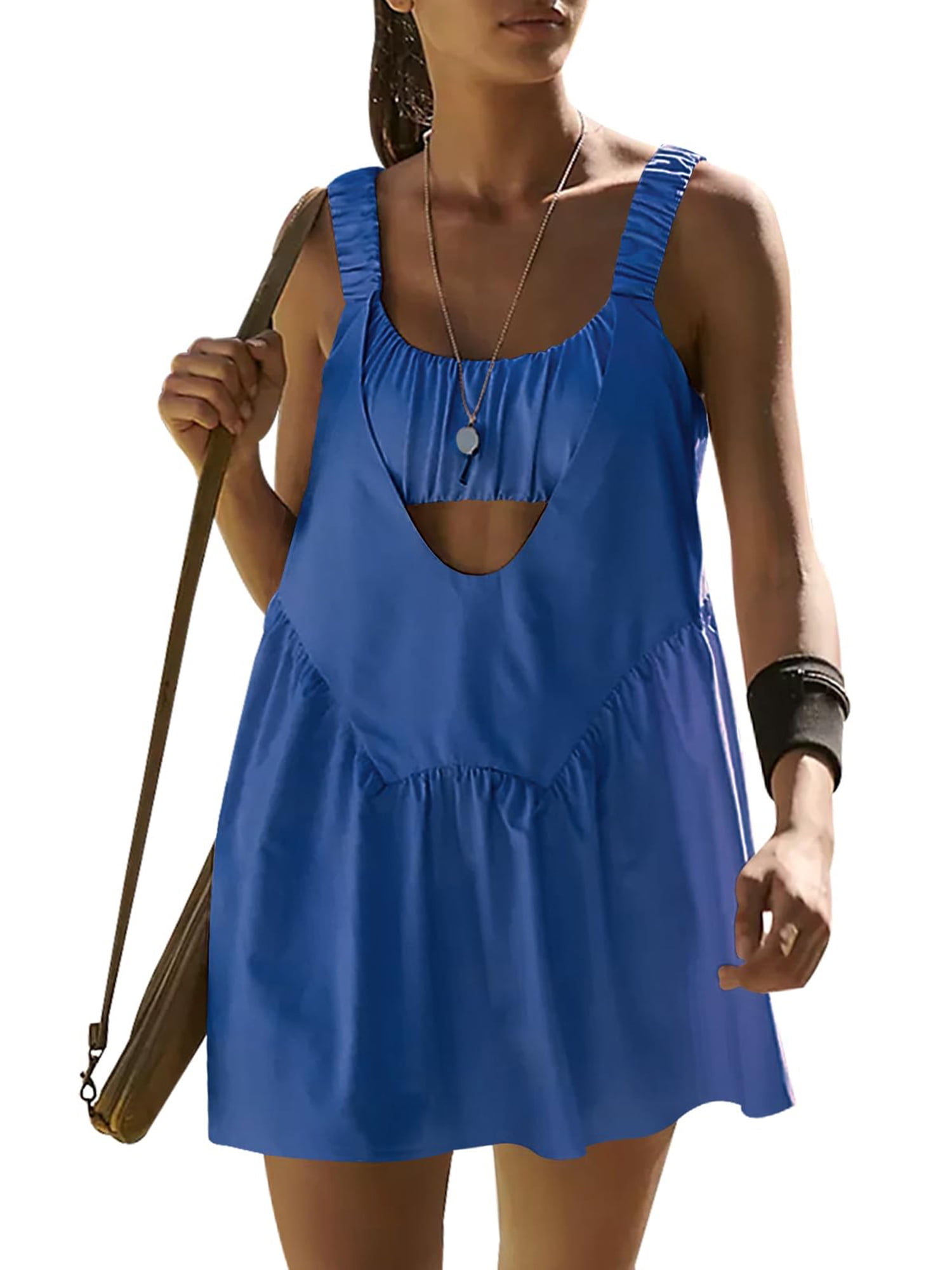 PICPUNMAK Women Tennis Dress With Built In Bra And Shorts - View #3